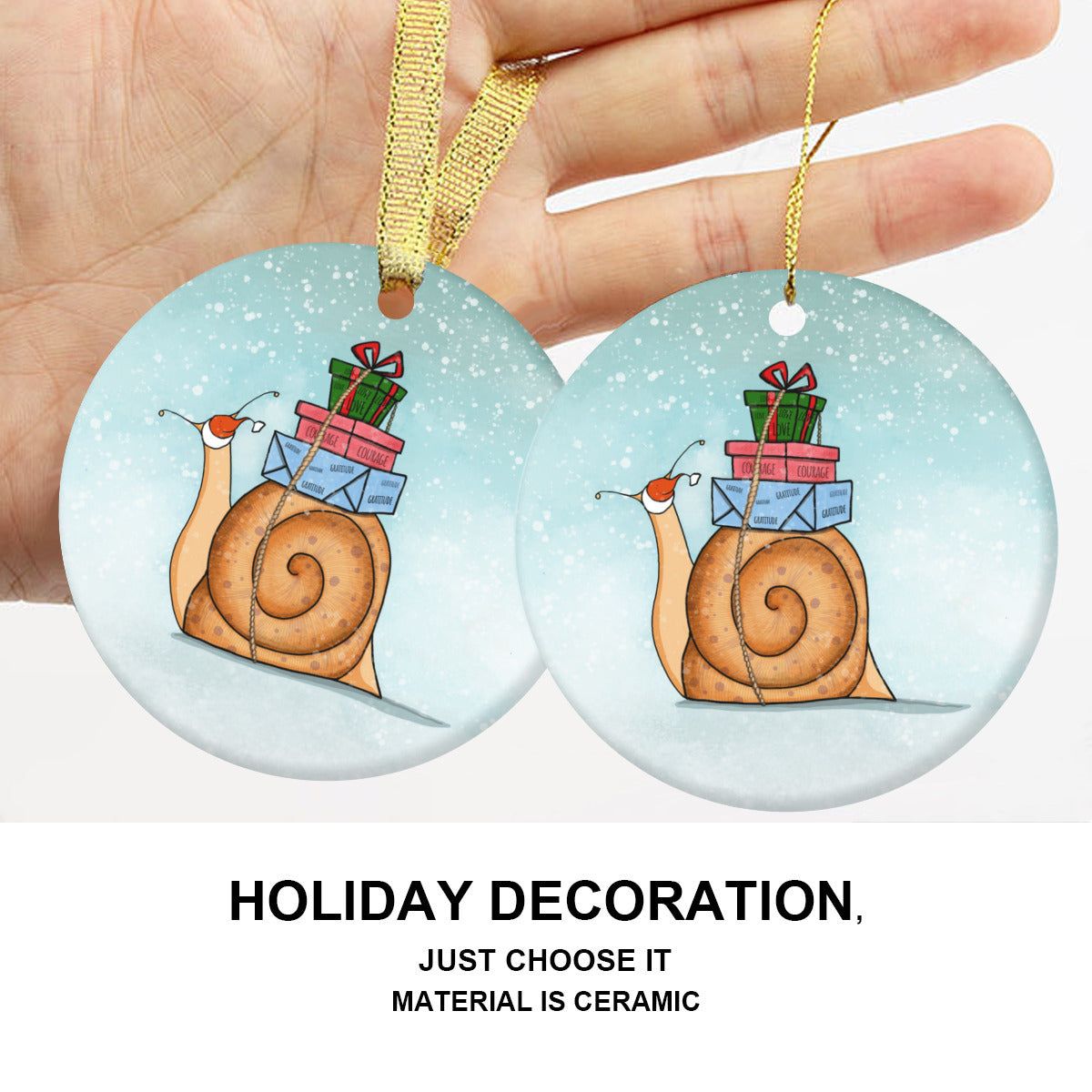 Christmas Snail Circle