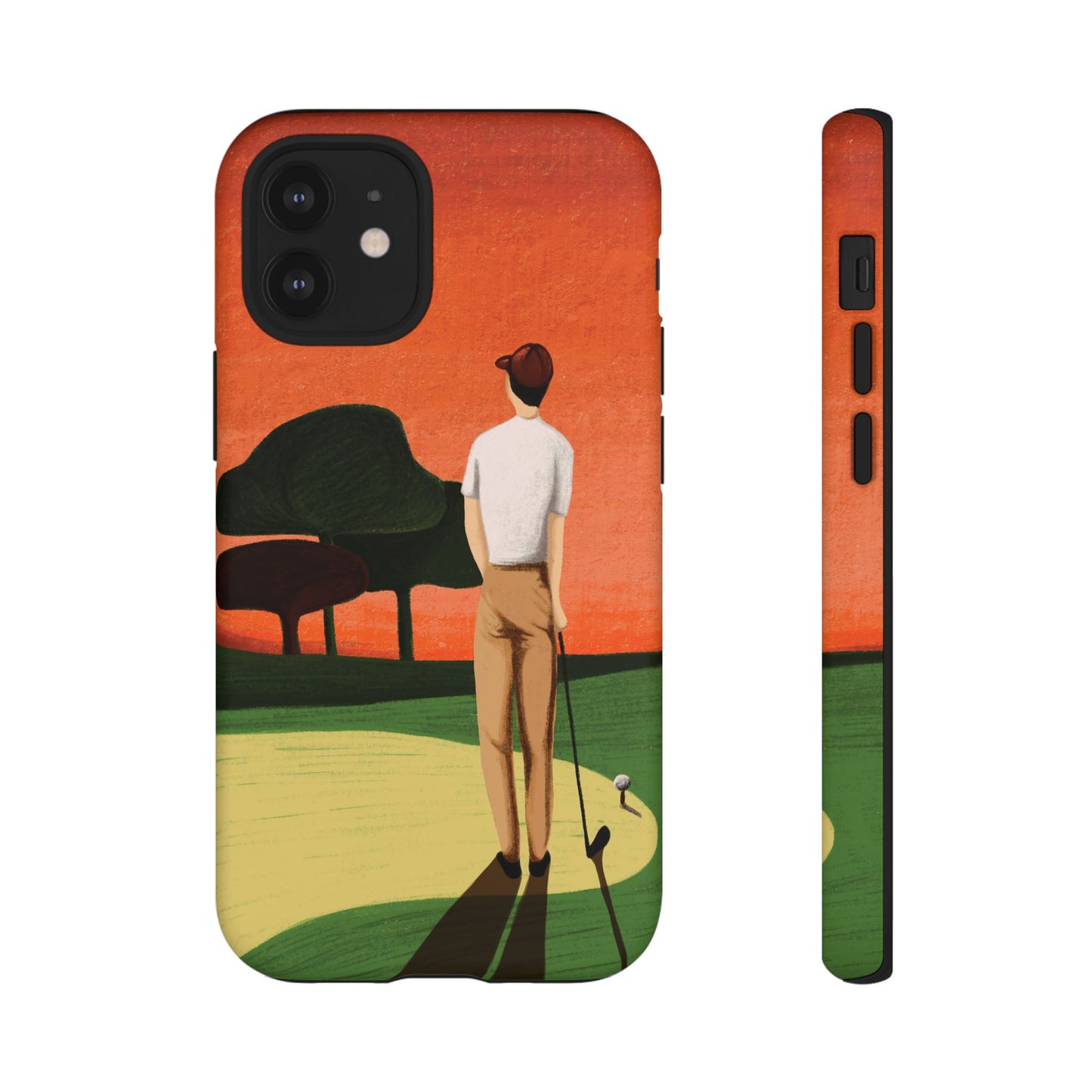 Vintage Golf Phone Case - 'Thoughts at Sunset' - Golf Lovers