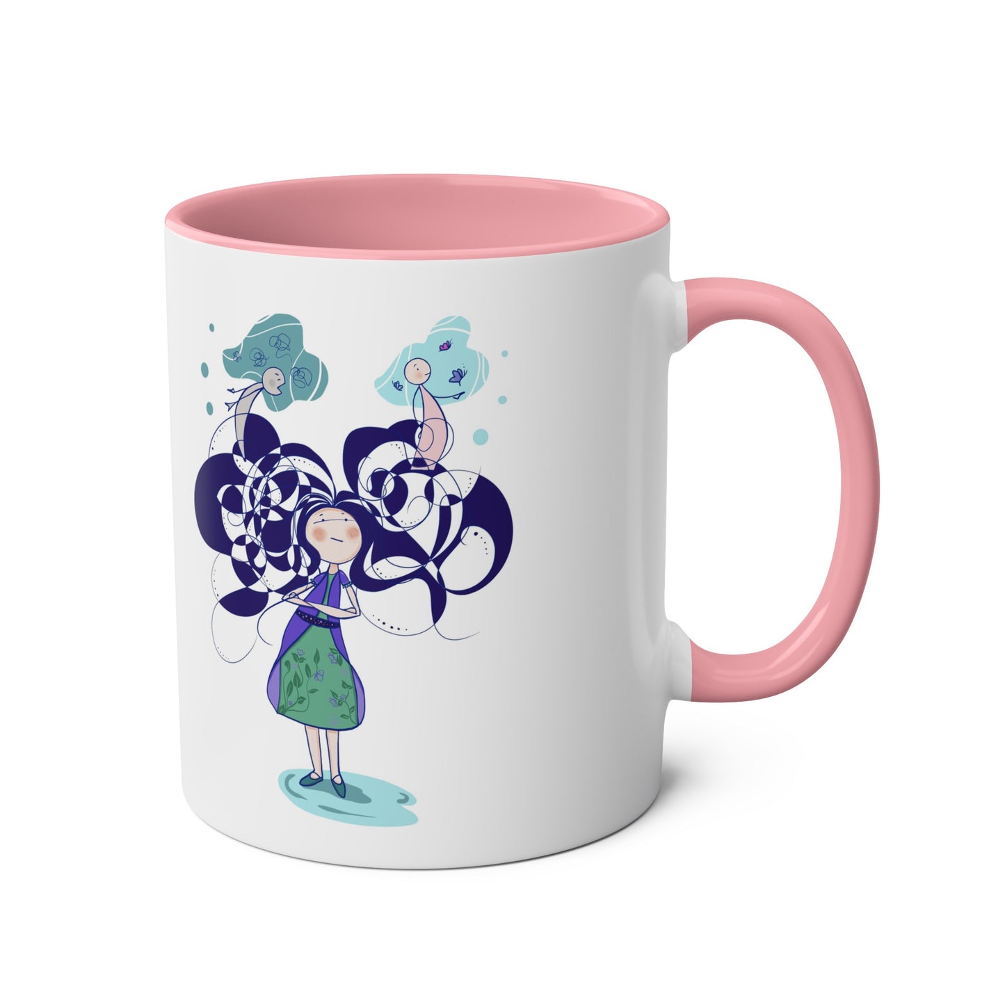 Two-Tone Coffee Mugs, 11oz
