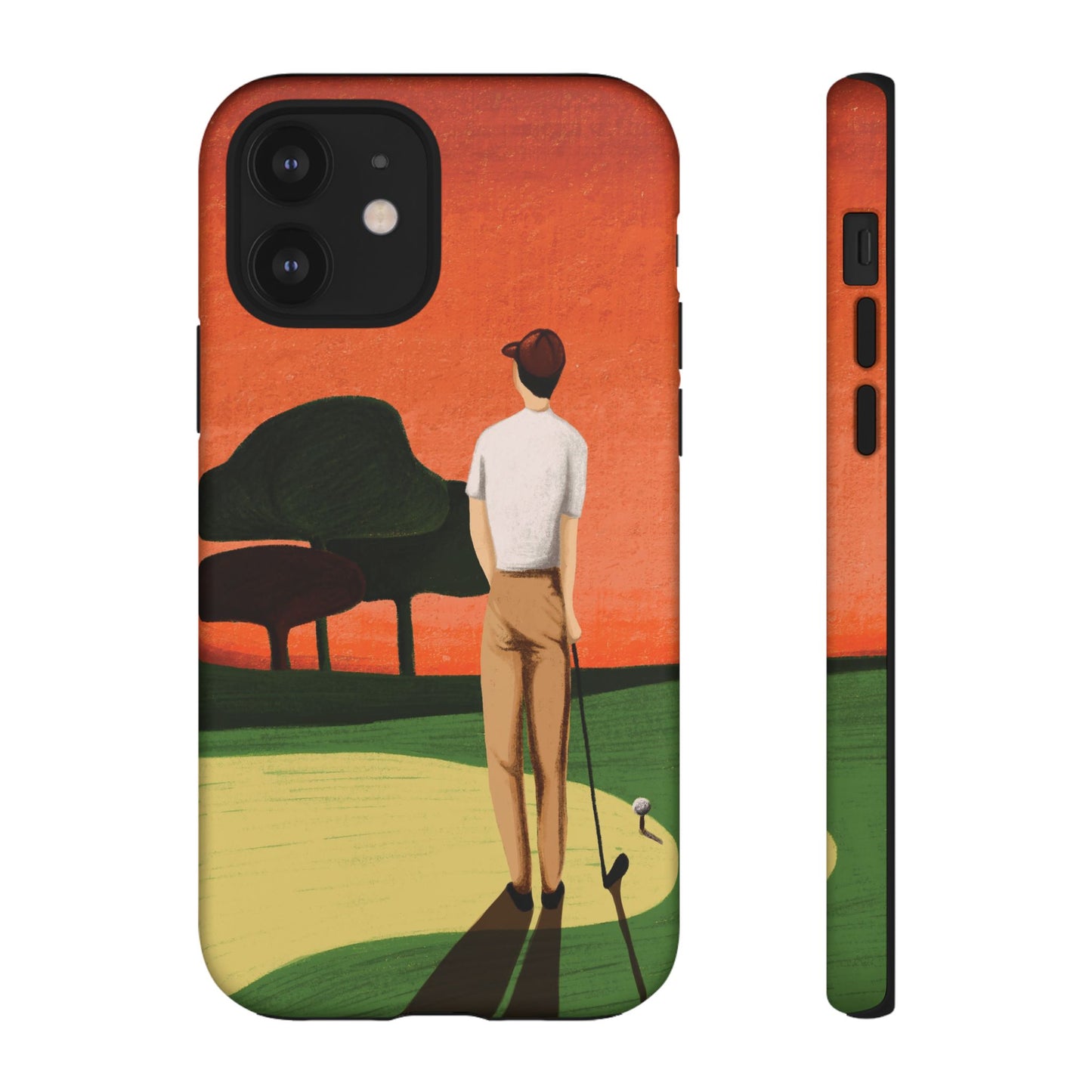 Vintage Golf Phone Case - 'Thoughts at Sunset' - Golf Lovers