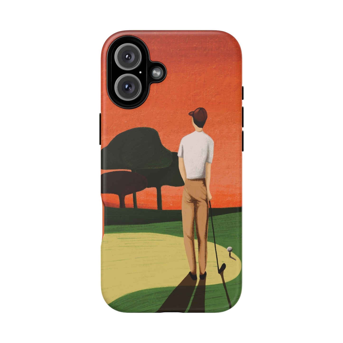 Vintage Golf Phone Case - 'Thoughts at Sunset' - Golf Lovers