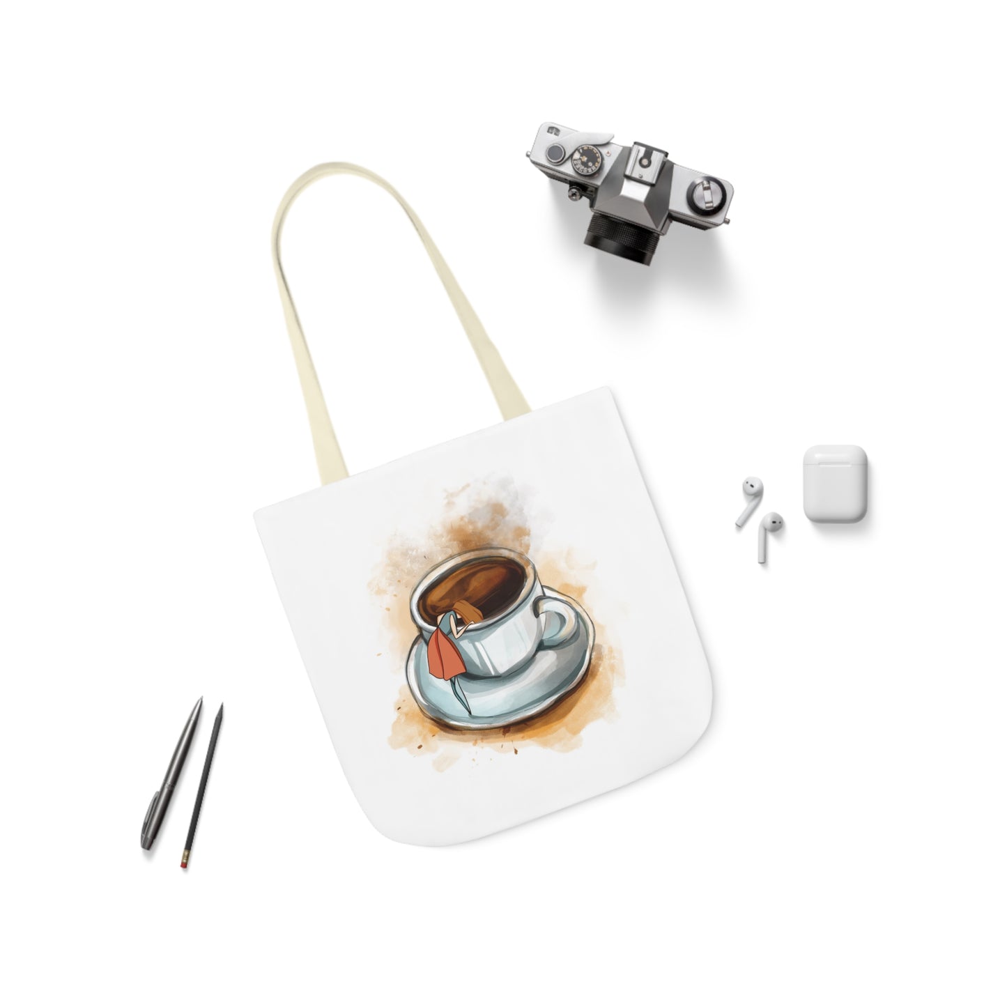 Canvas Tote Bag, 5-Color Straps