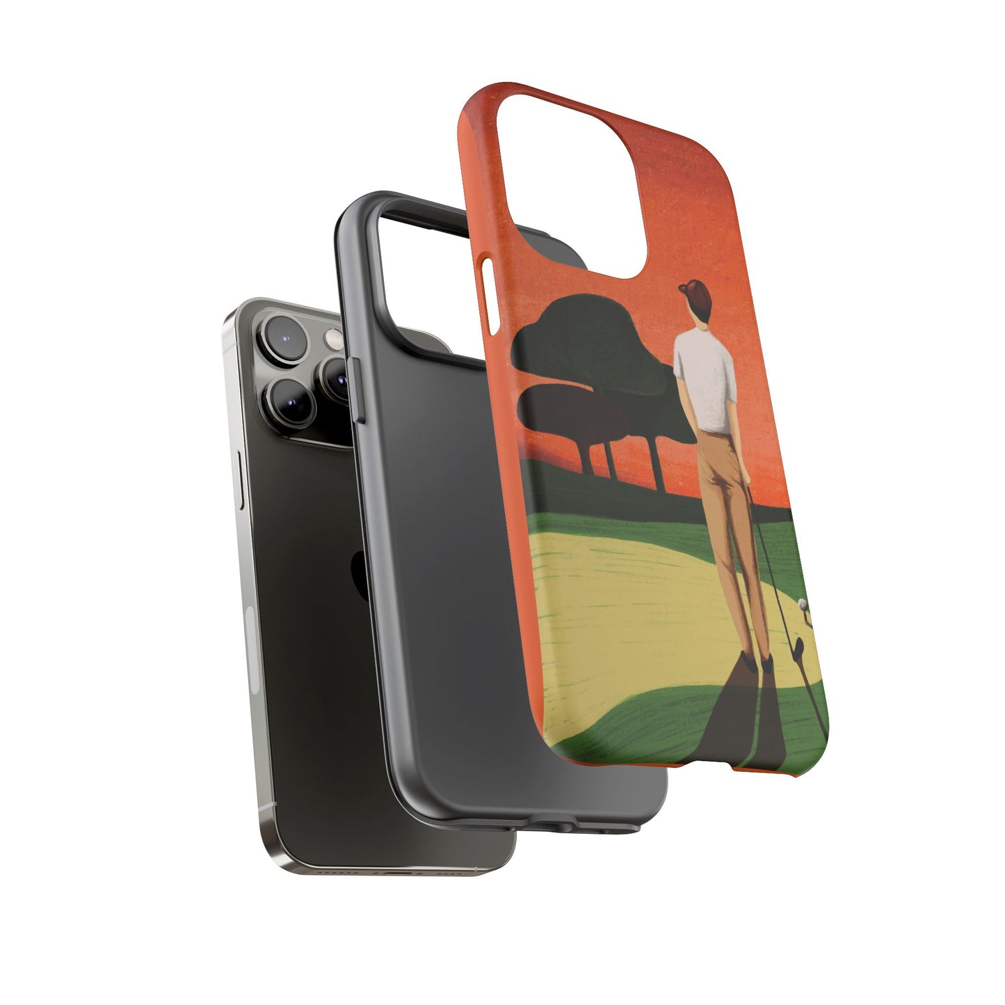 Vintage Golf Phone Case - 'Thoughts at Sunset' - Golf Lovers