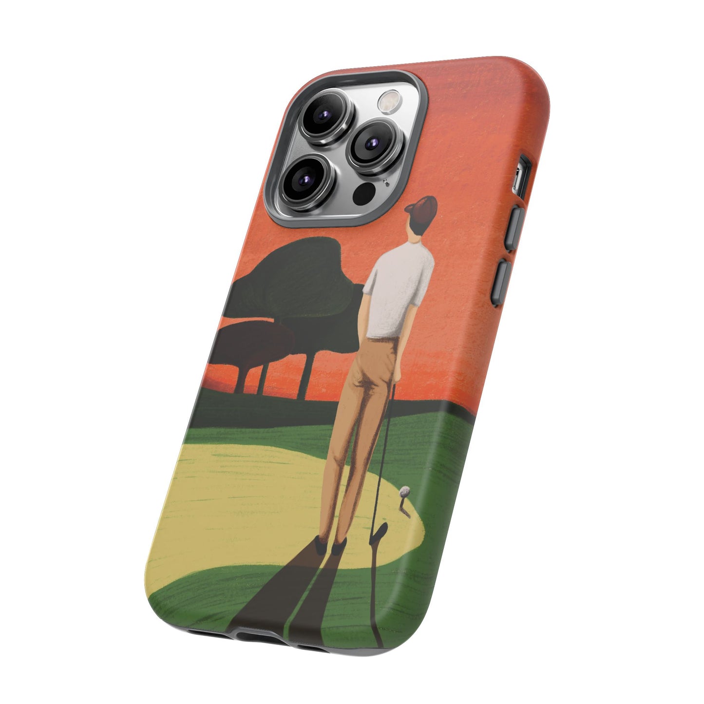 Vintage Golf Phone Case - 'Thoughts at Sunset' - Golf Lovers