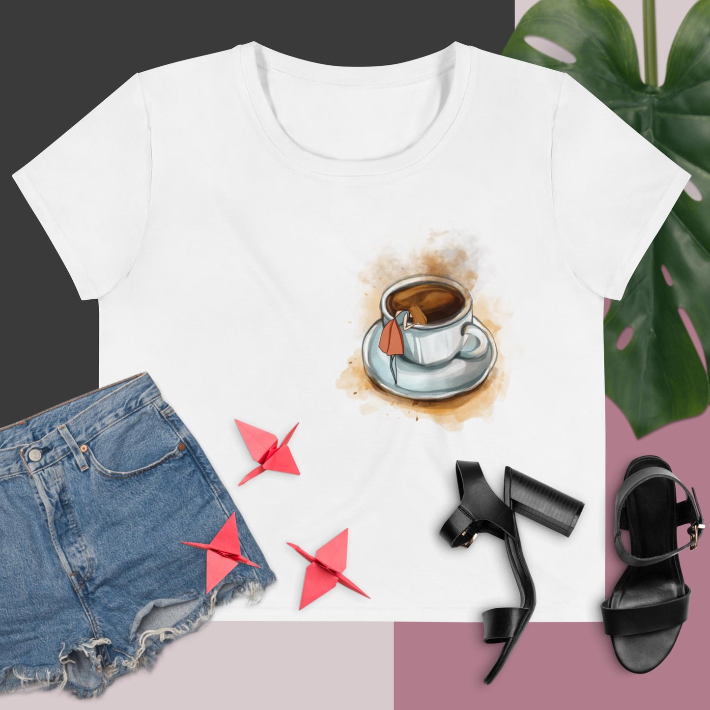 All-Over Print Crop Tee