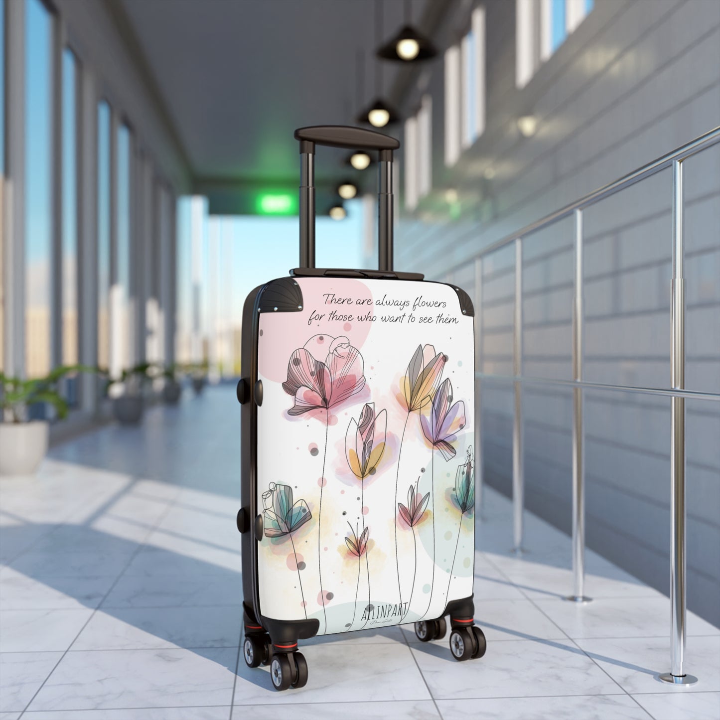Enchanted Garden Suitcase – "There are always flowers for those who want to see them" 3 sizes