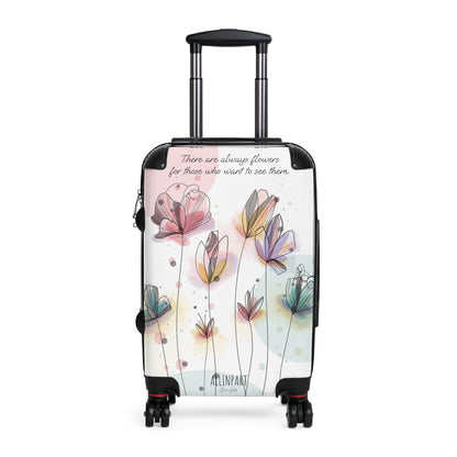 Enchanted Garden Suitcase – "There are always flowers for those who want to see them" 3 sizes