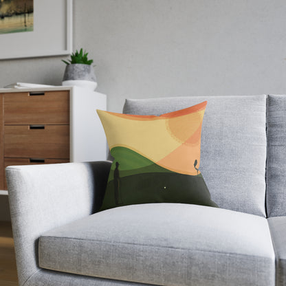 Vintage Golf Art Square Pillow