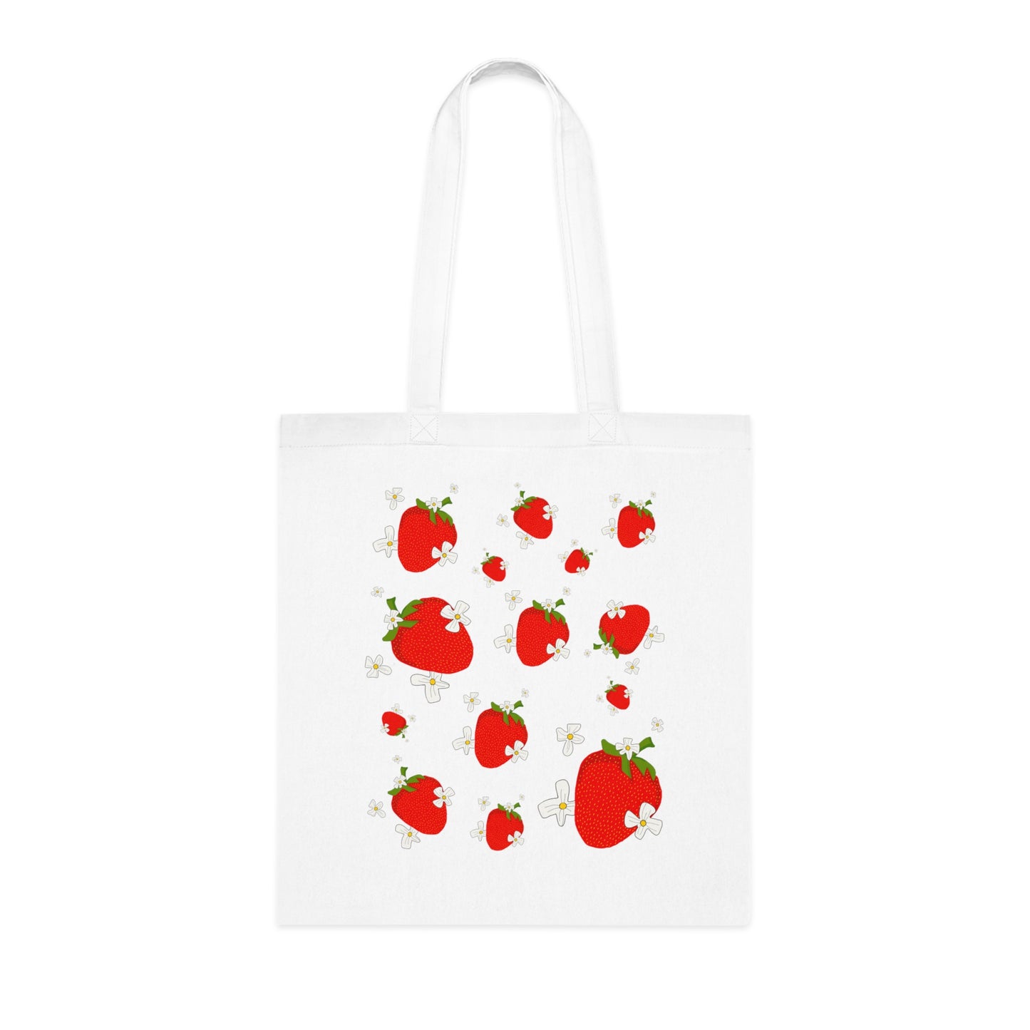 Strawberry & Cream Cotton Tote Bag