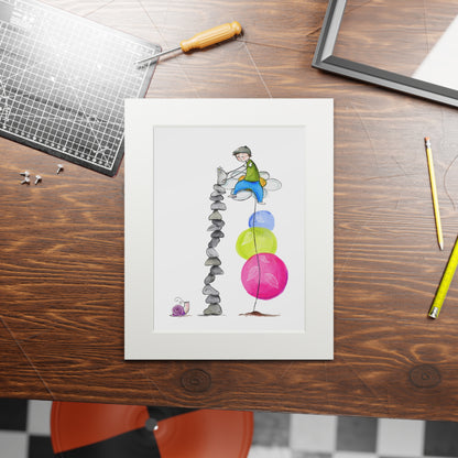 'Ain't No Mountain High Enough' Fine Art Print (Passepartout Frame)