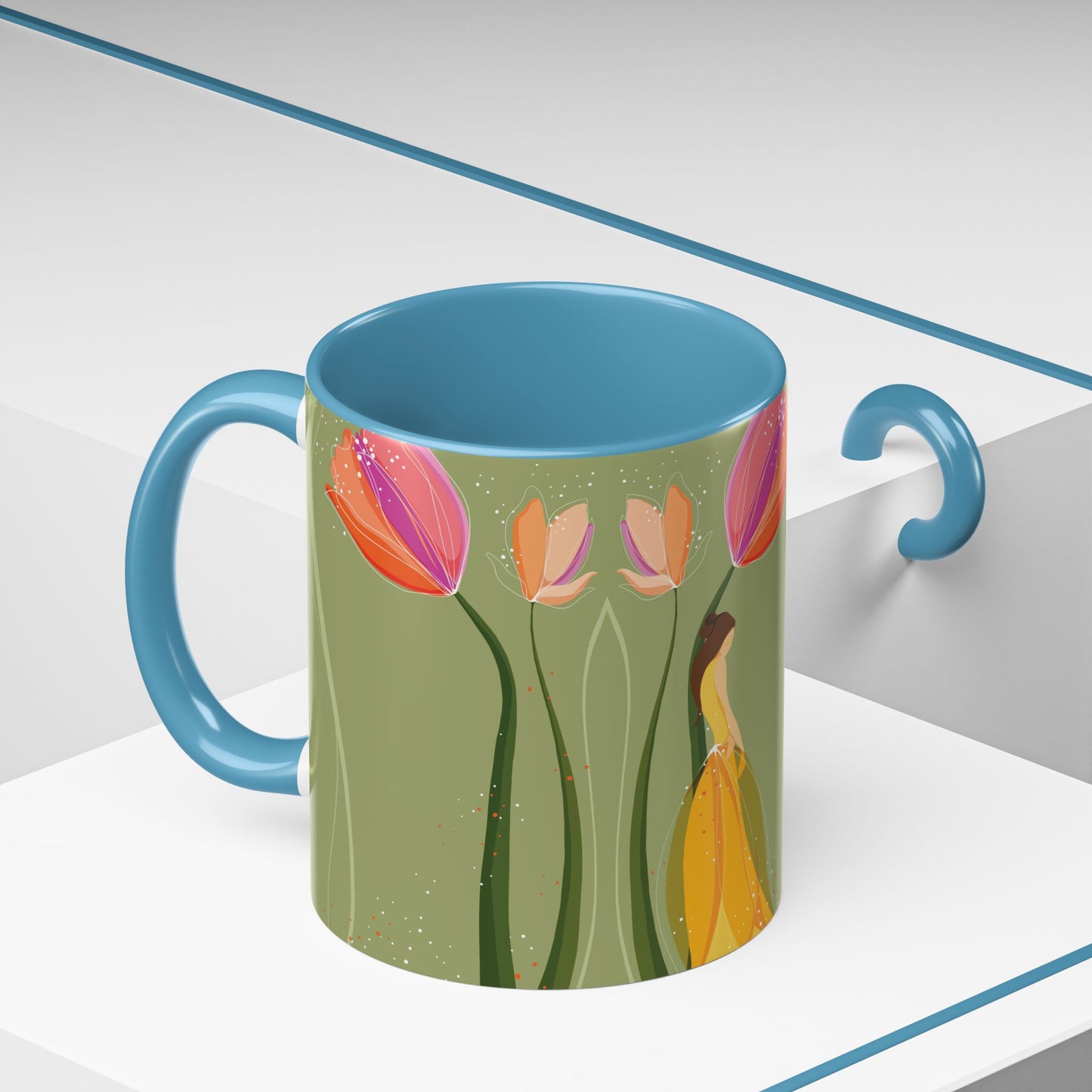 Two-Tone Coffee Mugs, 11oz