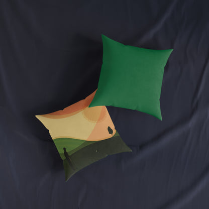 Vintage Golf Art Square Pillow