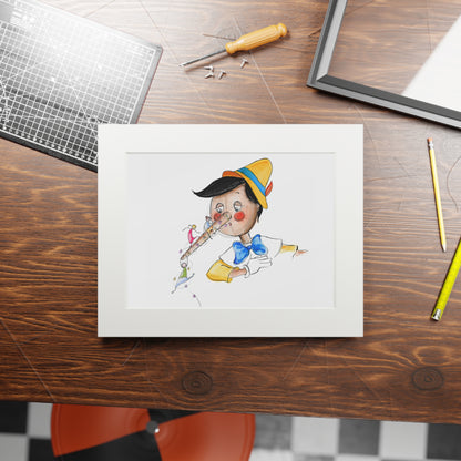 'Pinocchio' Fine Art Print (Passepartout Paper Frame)