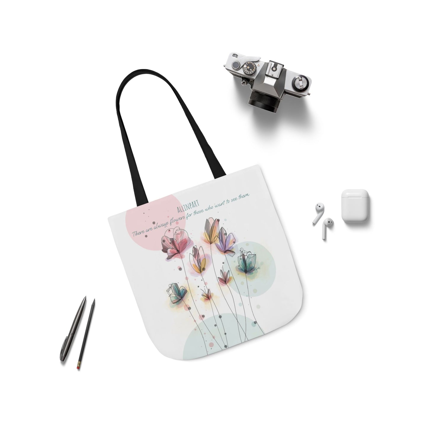 Canvas Tote Bag, 5-Color Straps