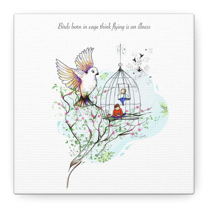 'Birds Born in Cage' Matte Canvas, Stretched, 1.25"