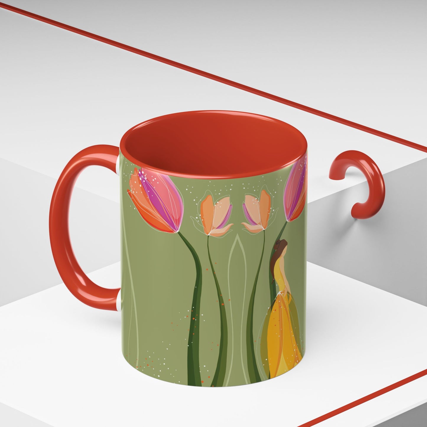 Two-Tone Coffee Mugs, 11oz