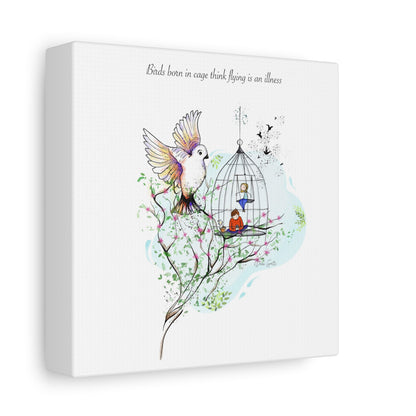 'Birds Born in Cage' Matte Canvas, Stretched, 1.25"