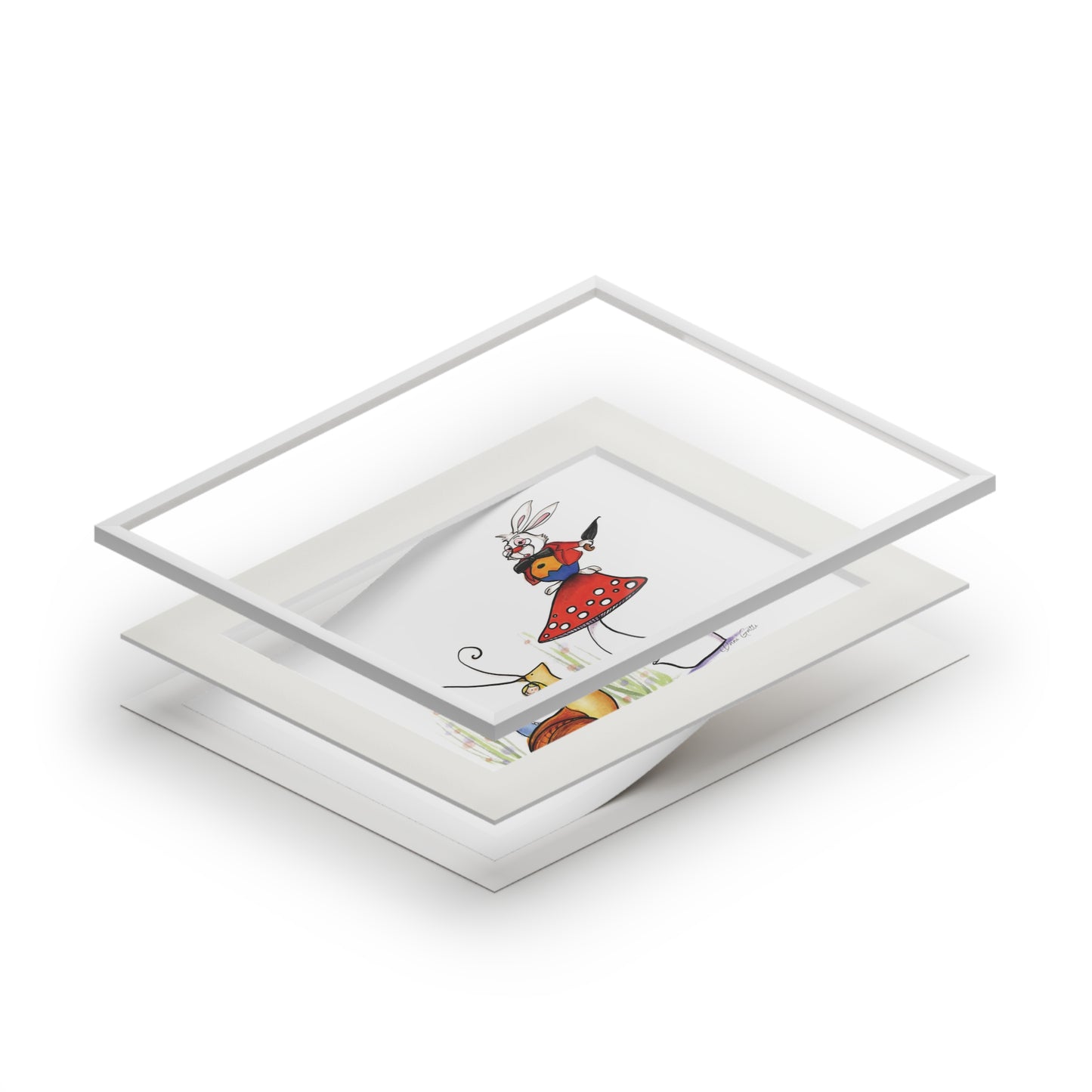 'Alice' Fine Art Print (Passepartout Paper Frame)