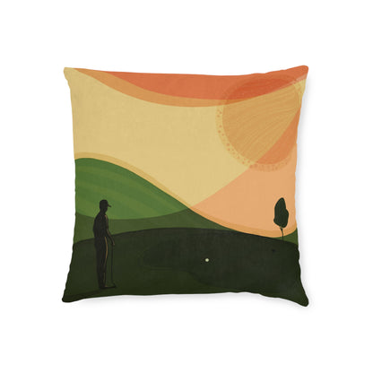 Vintage Golf Art Square Pillow