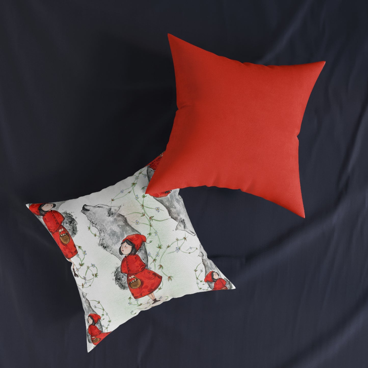 Art Square Pillow 'Little Red Riding Hood'