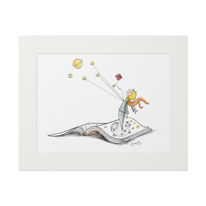'The Little Prince' Fine Art Print (Passepartout Paper Frame)