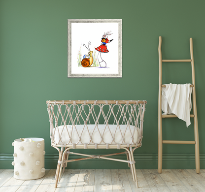 'Alice' Fine Art Print (Passepartout Paper Frame)