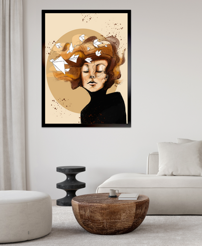 'Let Them Fly' Fine Art Print (Passepartout Frame)