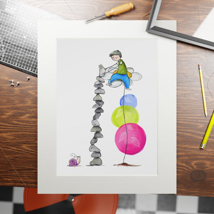 'Ain't No Mountain High Enough' Fine Art Print (Passepartout Frame)