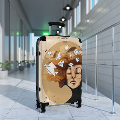 Let Them Fly Suitcase 3 sizes