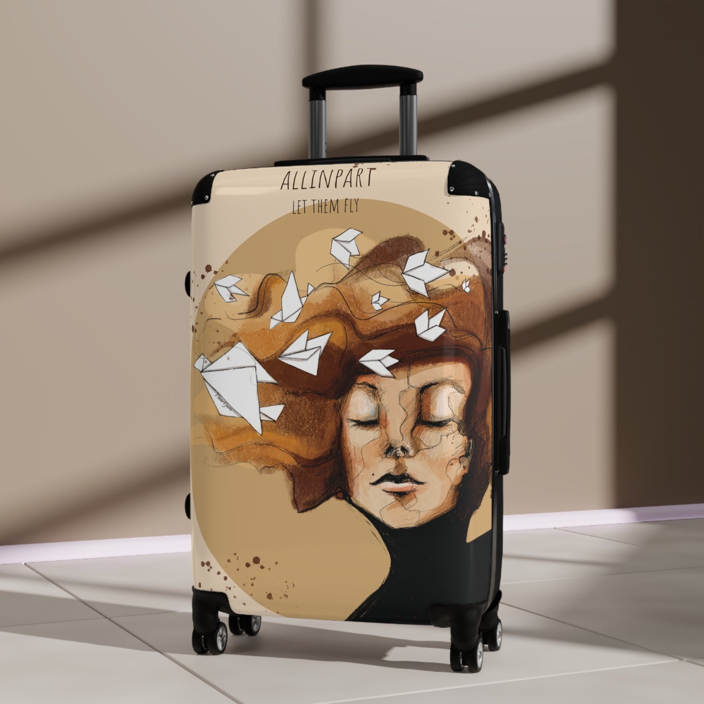 Let Them Fly Suitcase 3 sizes