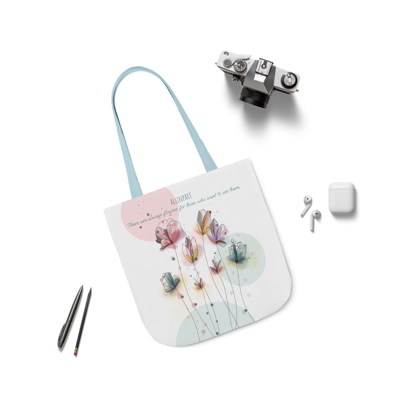 Canvas Tote Bag, 5-Color Straps