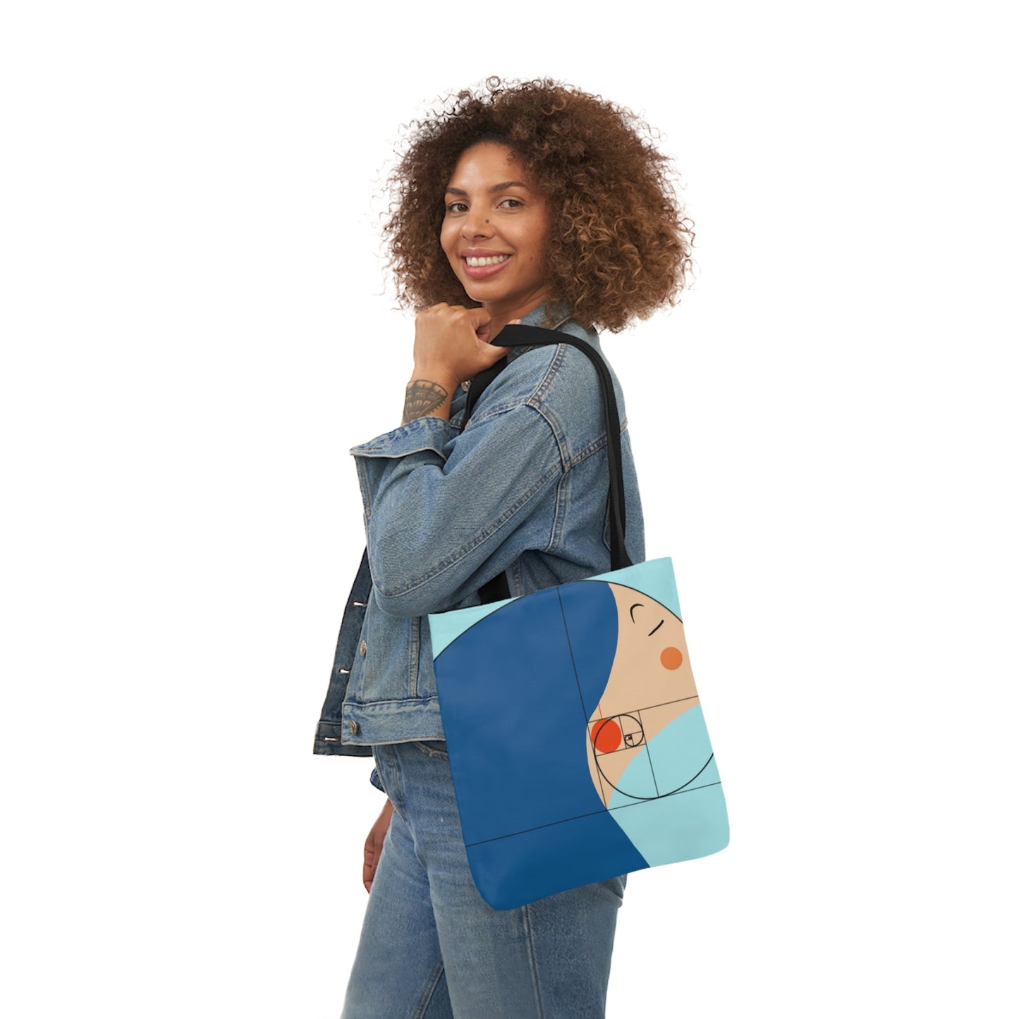 'Golde Ratio' Canvas Tote Bag, 5-Color Straps