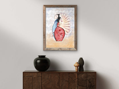 'Little Matrioska' Fine Art Print (Passepartout Paper Frame)