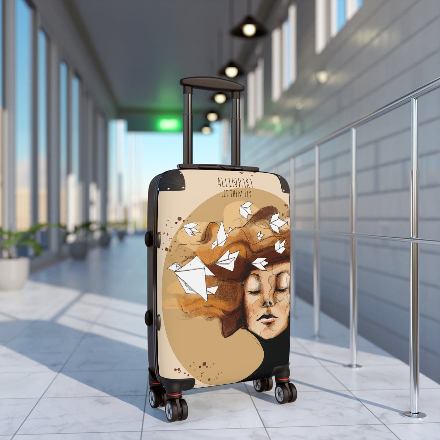 Let Them Fly Suitcase 3 sizes