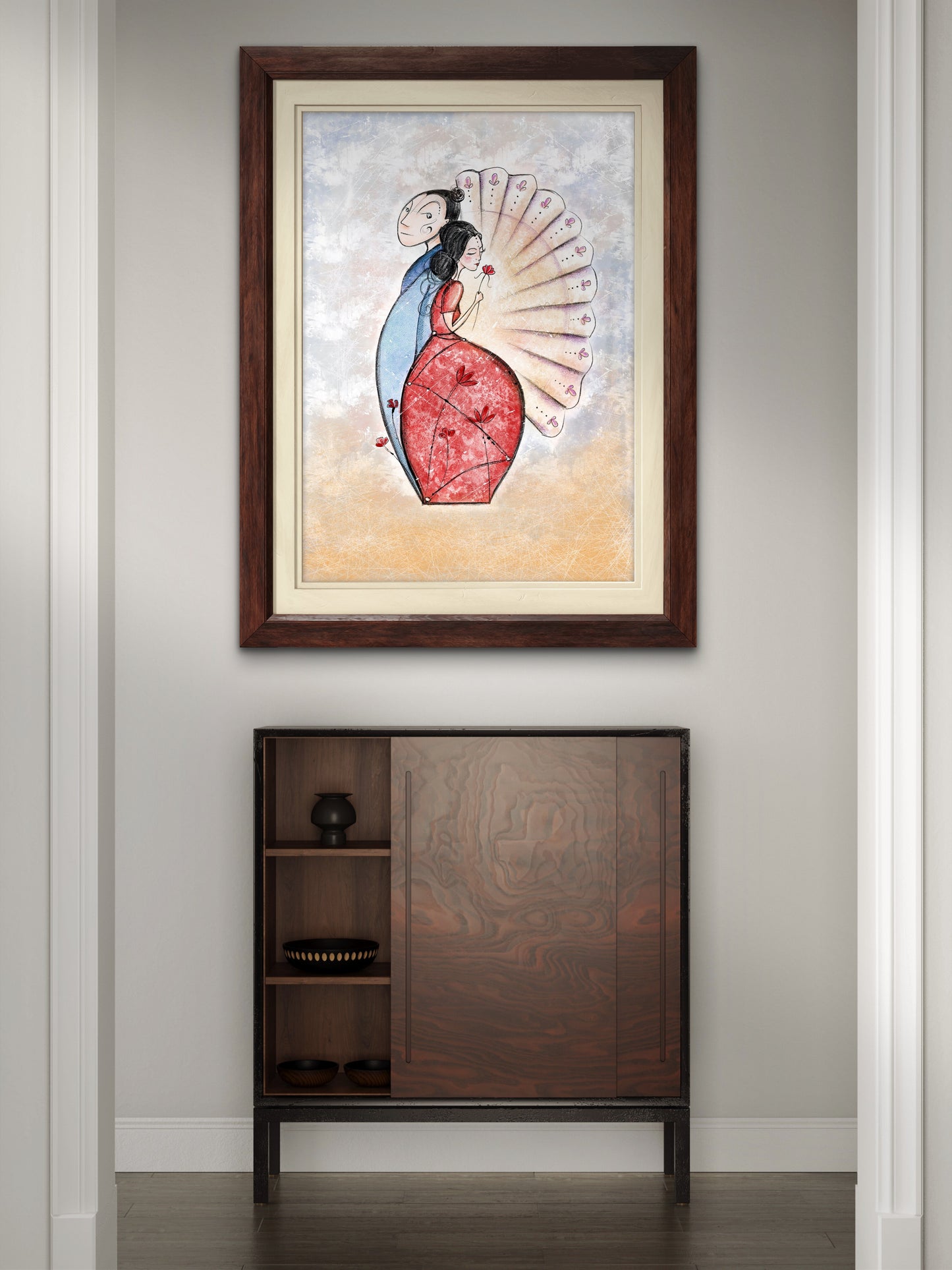 'Little Matrioska' Fine Art Print (Passepartout Paper Frame)