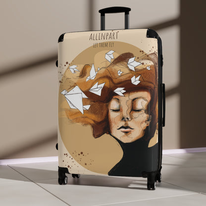 Let Them Fly Suitcase 3 sizes