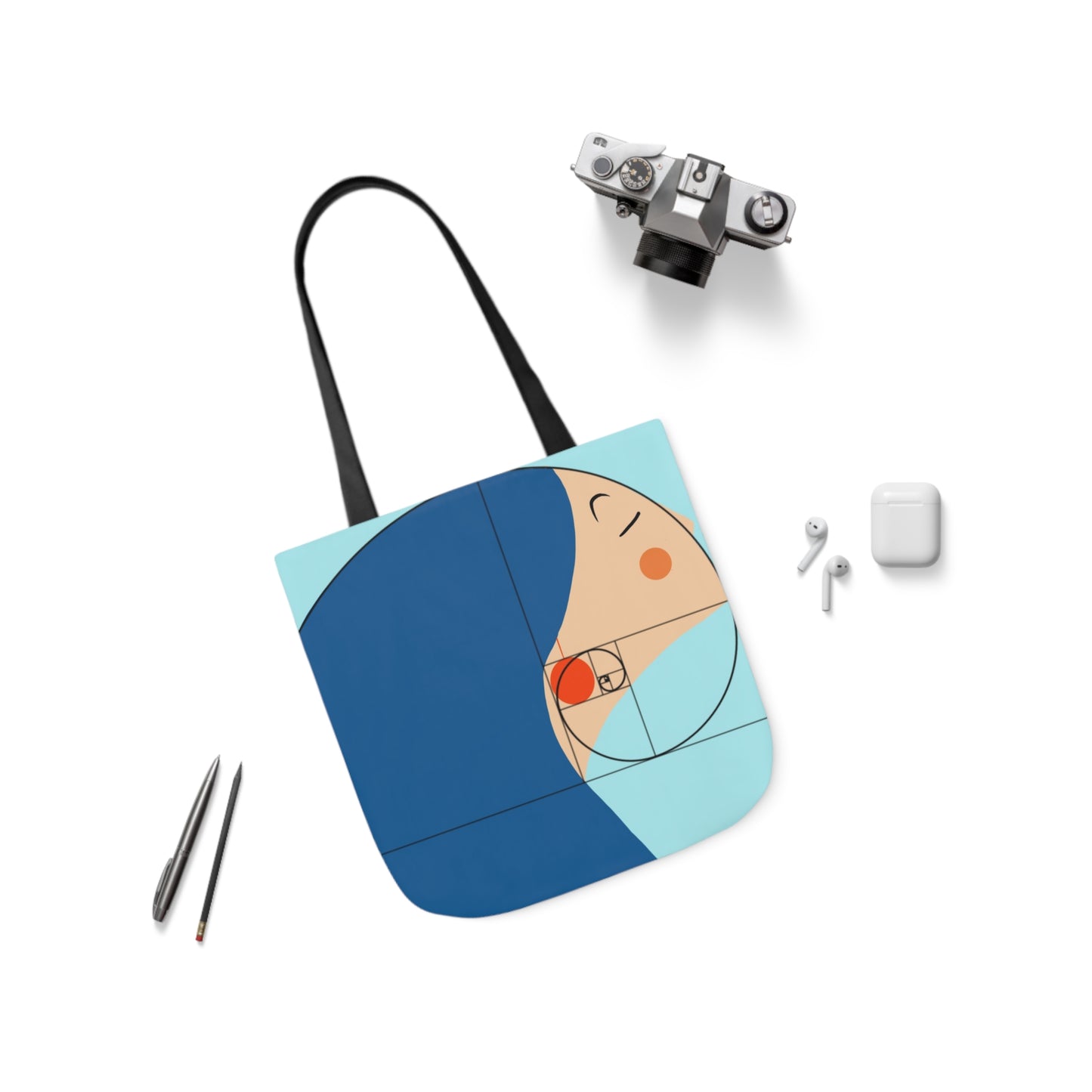 'Golde Ratio' Canvas Tote Bag, 5-Color Straps