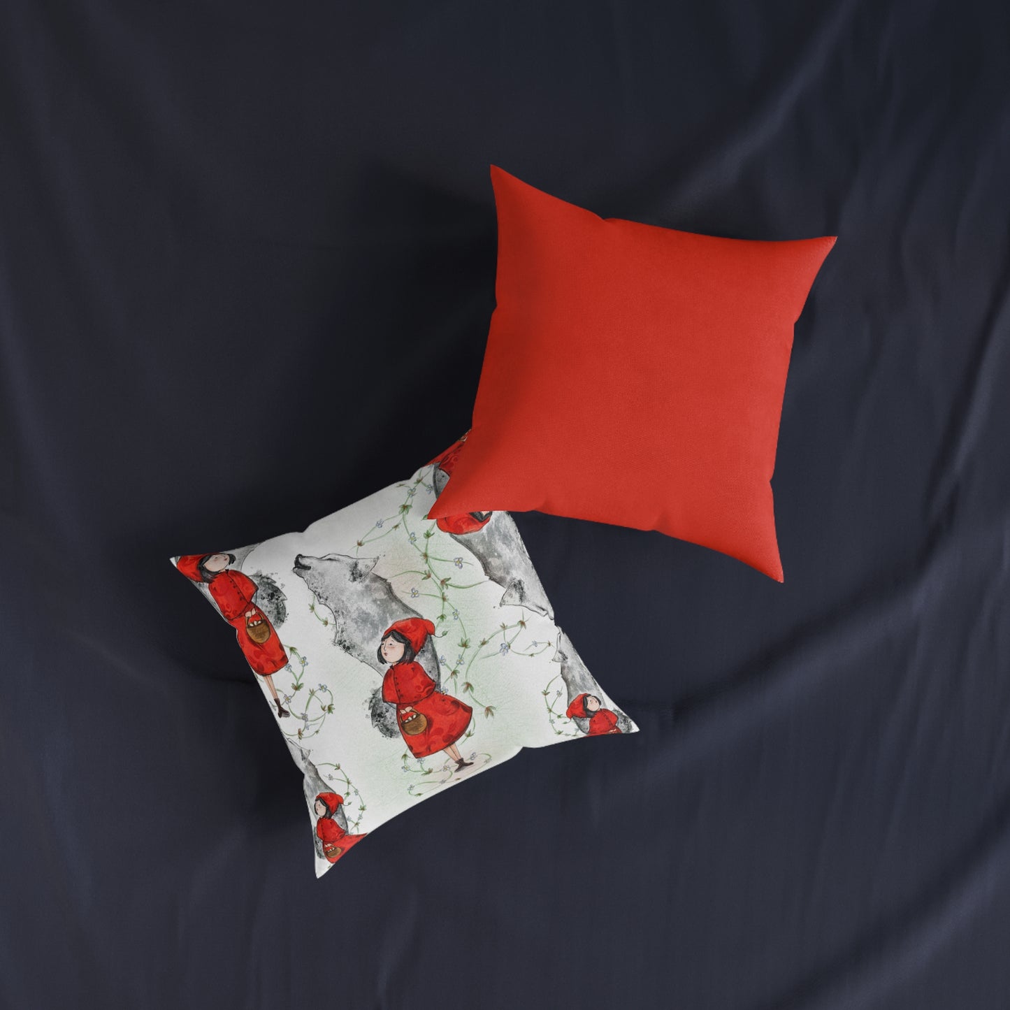 Art Square Pillow 'Little Red Riding Hood'