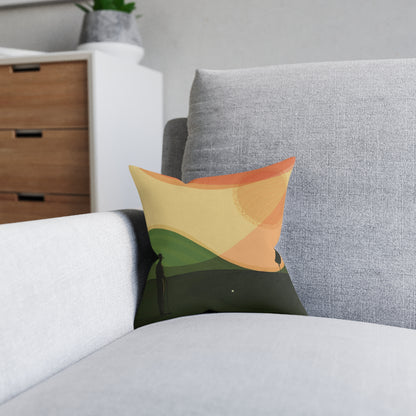 Vintage Golf Art Square Pillow