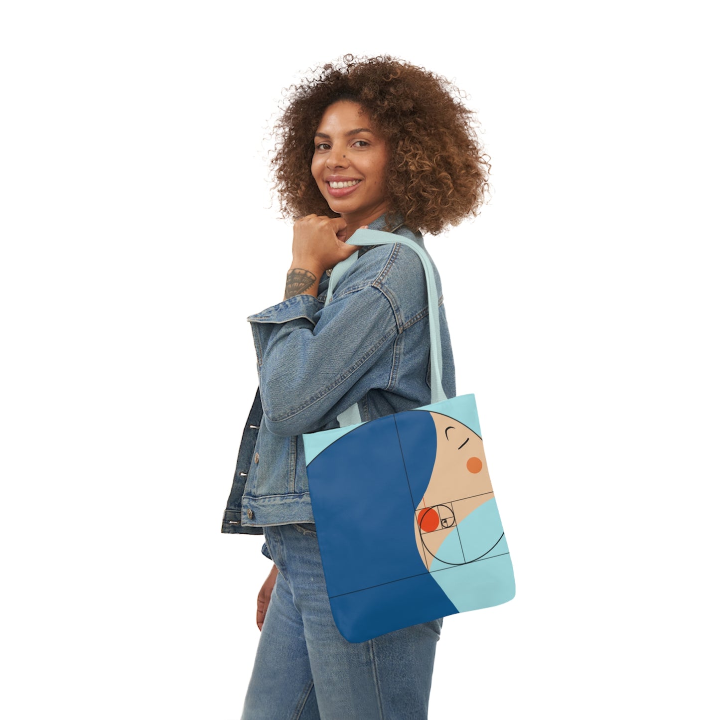 'Golde Ratio' Canvas Tote Bag, 5-Color Straps