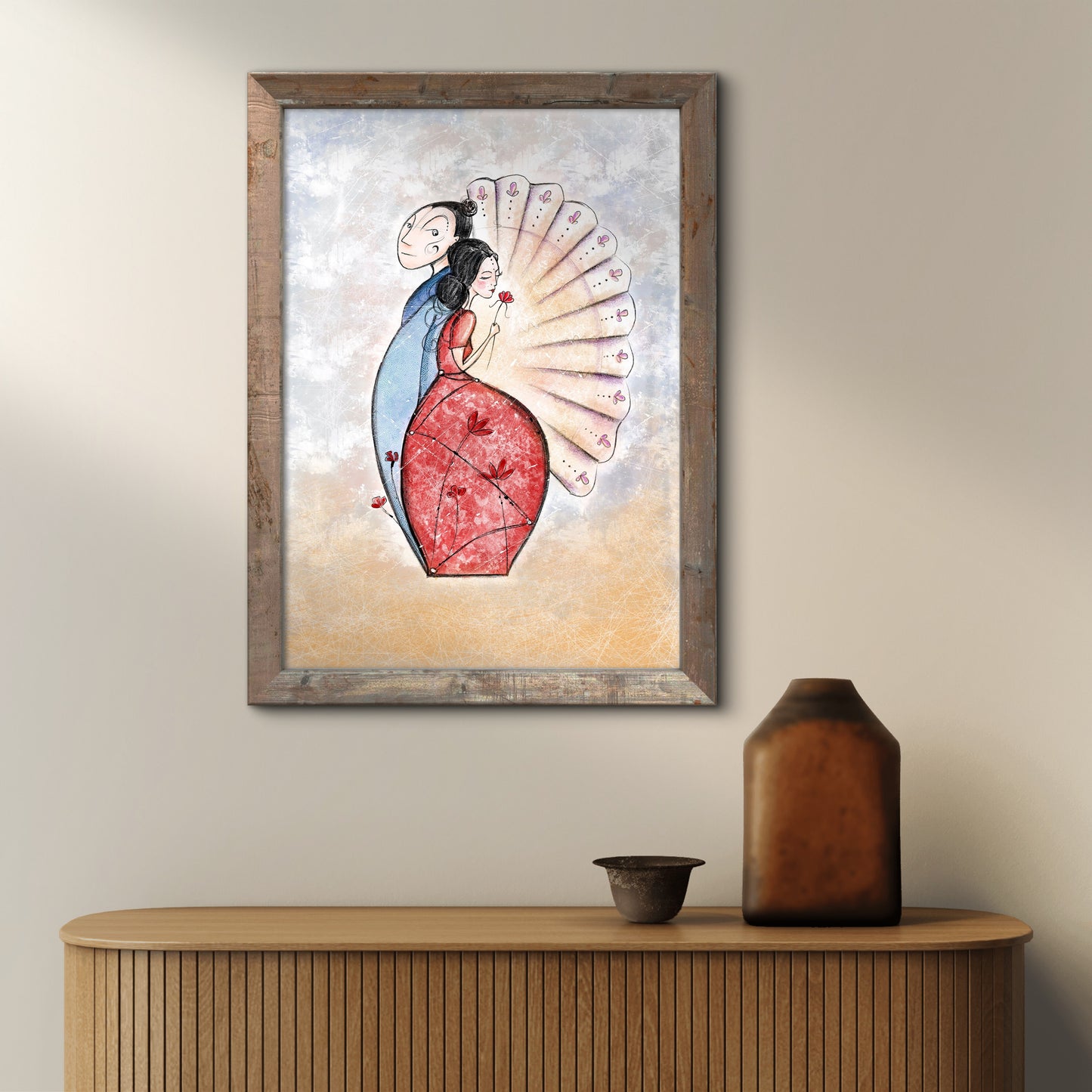 'Little Matrioska' Fine Art Print (Passepartout Paper Frame)