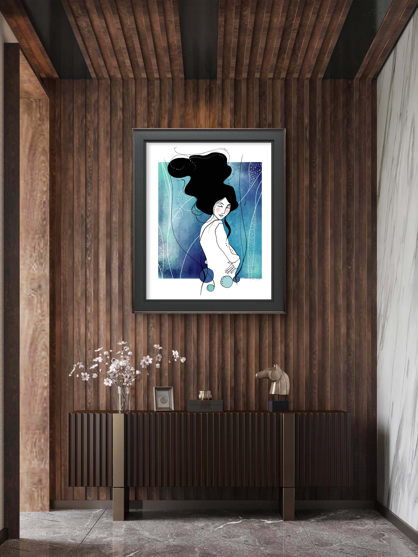 'Water' Fine Art Prints (Passepartout Paper Frame)