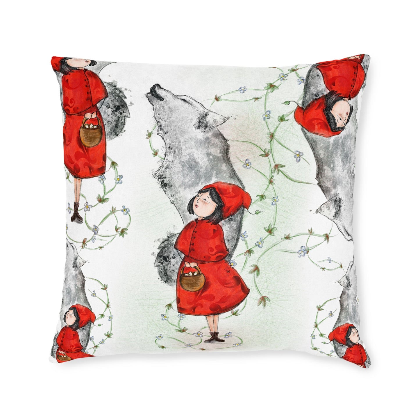 Art Square Pillow 'Little Red Riding Hood'